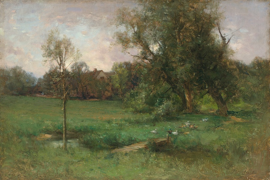 GEORGE HENRY SMILLIE (1840-1921) Bronxville, 1912, oil on canvas, 15 x 23 inches